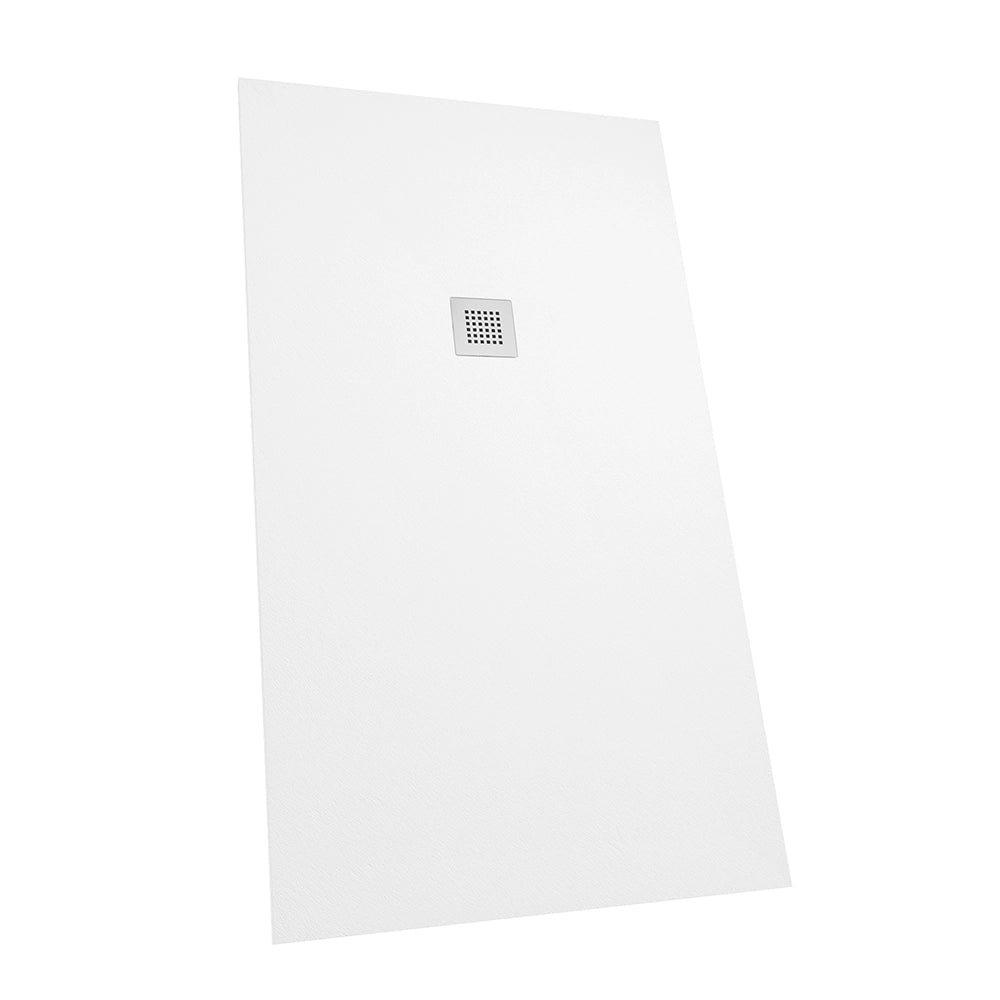 Piatto doccia 80x130cm in marmoresina bianco effetto pietra | Kos