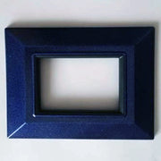 Trade Shop - Placca Placchetta Placchette Compatibili Per Serie Axolute Bticino Colorate Sq - Blu Metallizzato -3 Fori     -