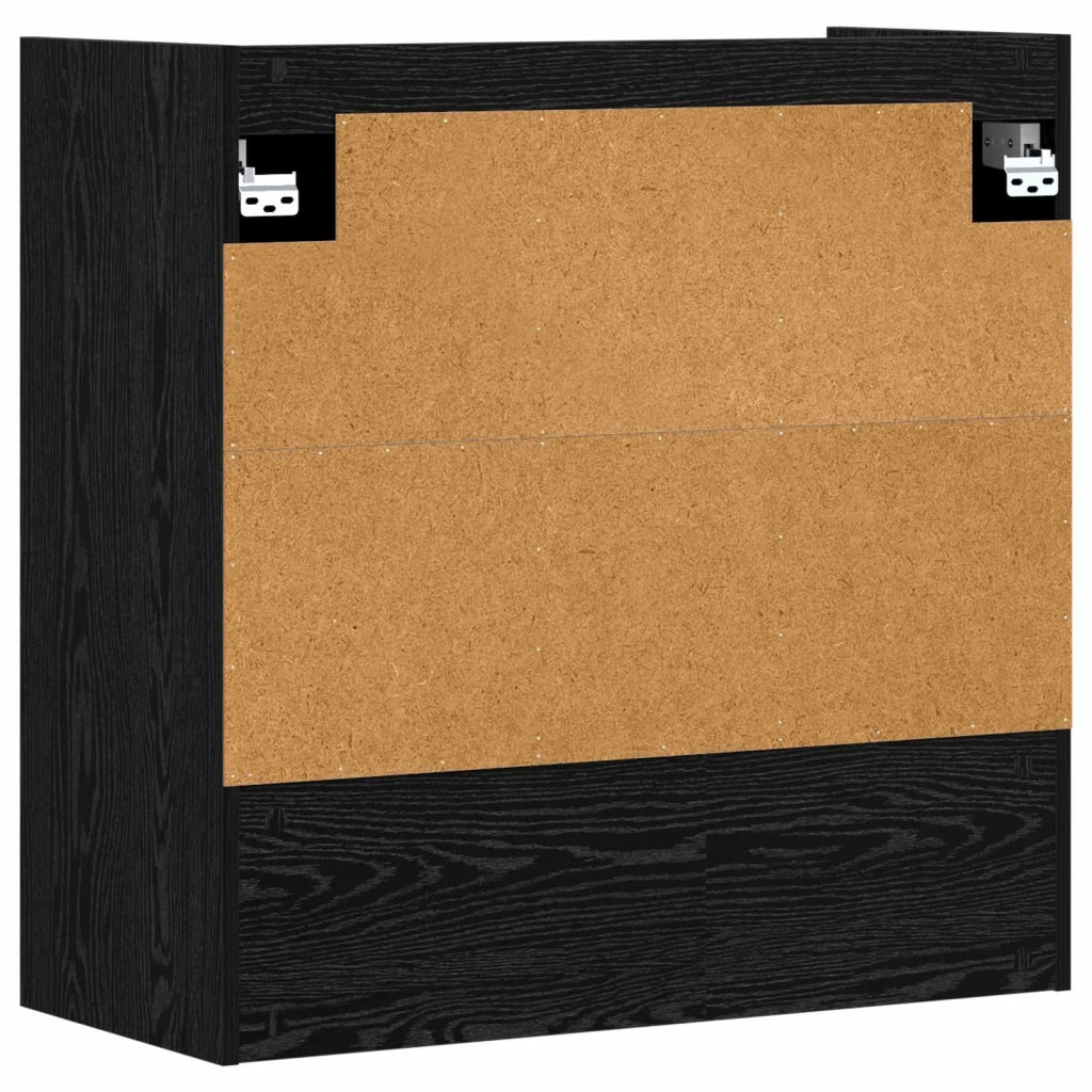 Scaffale da parete A parete Rovere Nero 80 x 36 x 80 cm 8011372