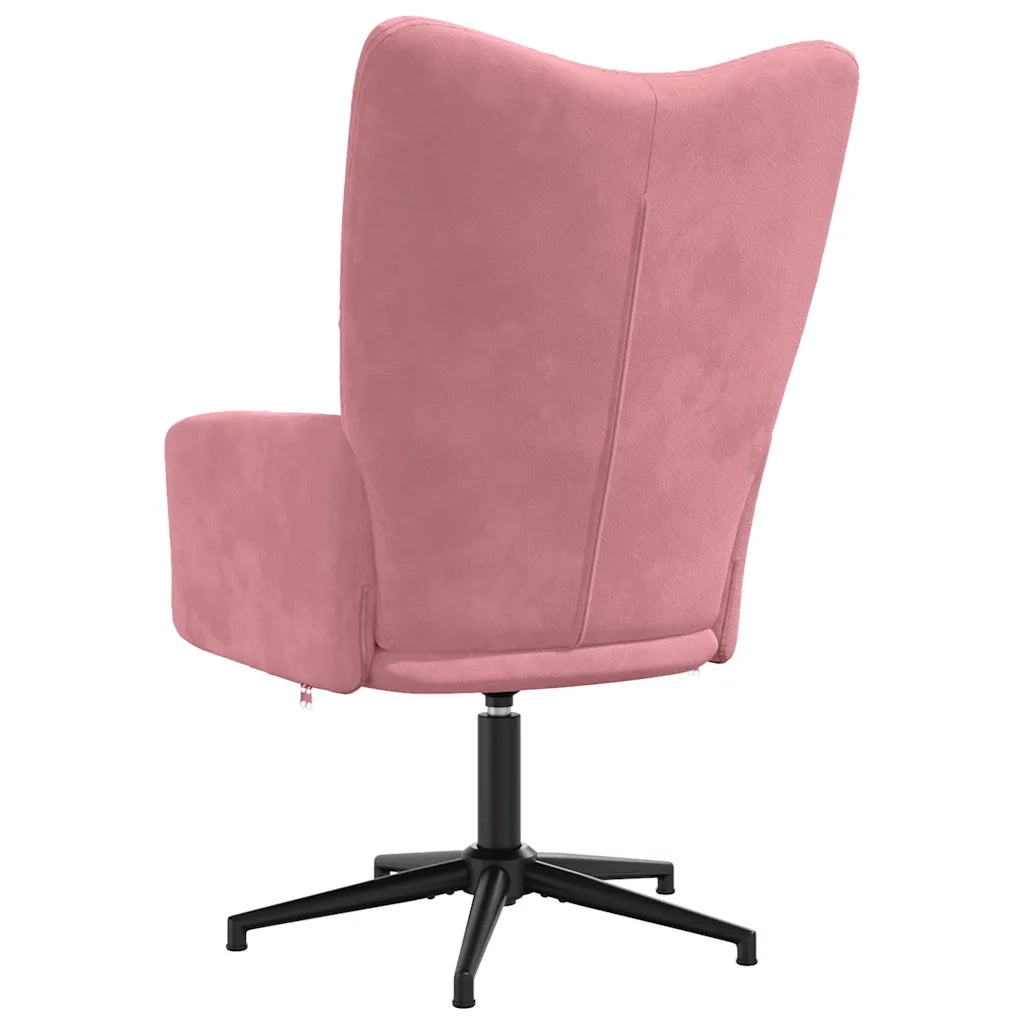 Poltrona | Sedia Relax Rosa in Velluto