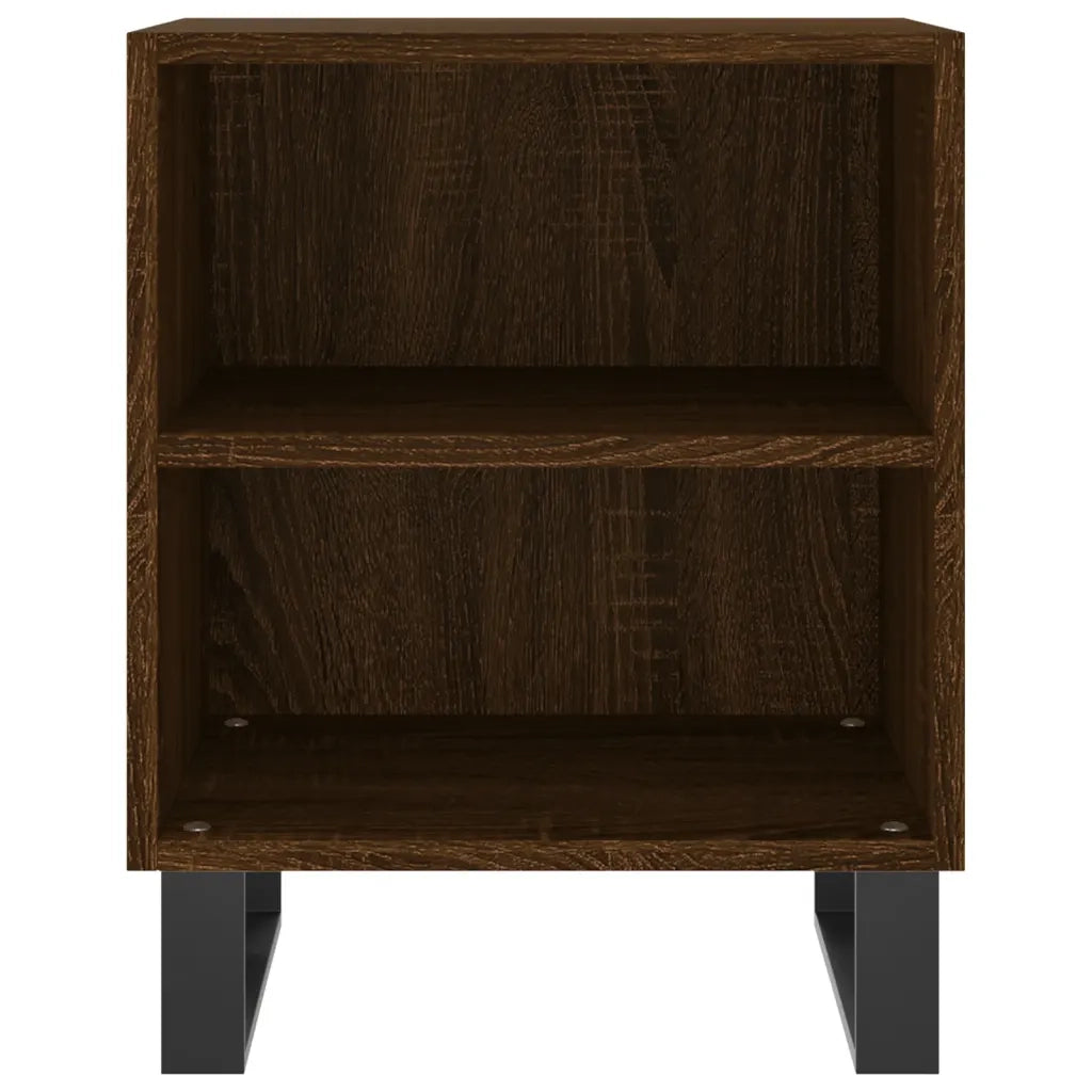Set di 2 Comodini | Armadio da Notte | Mobiletto da notte Rovere Marrone 40x30x50 cm in Legno Multistrato