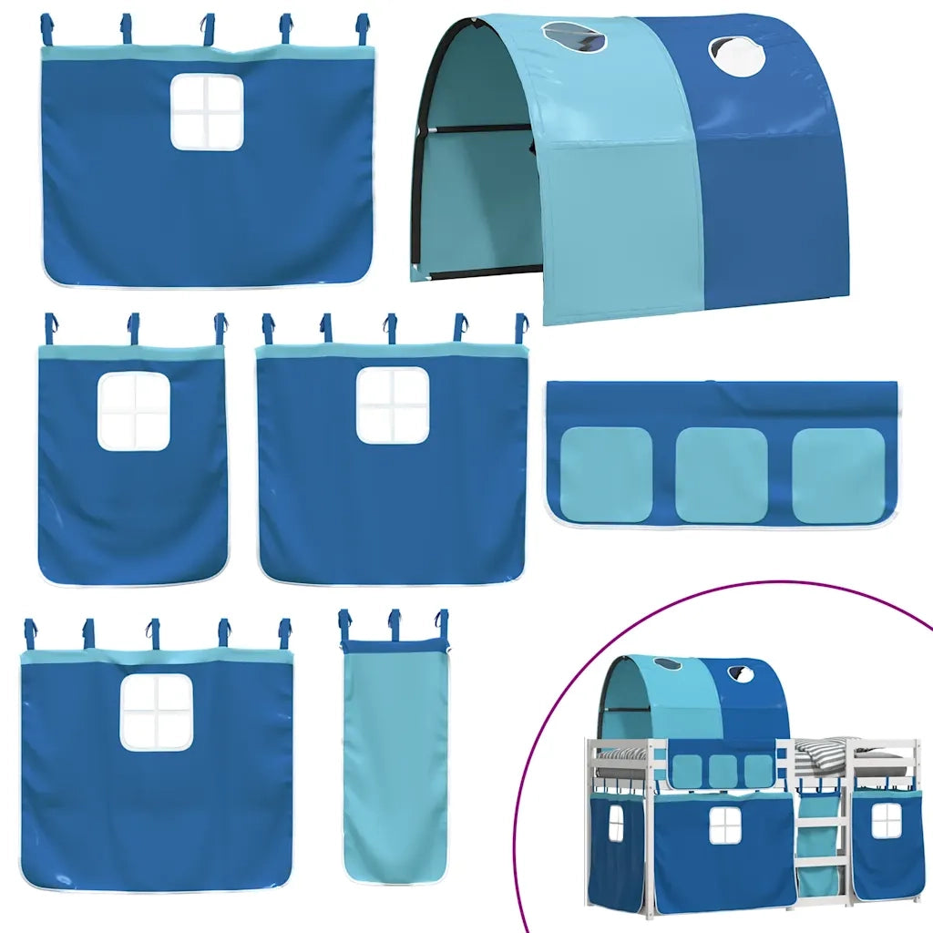 Letto a Castello senza Materasso Blu 80x200 cm Massello Pino 3283992