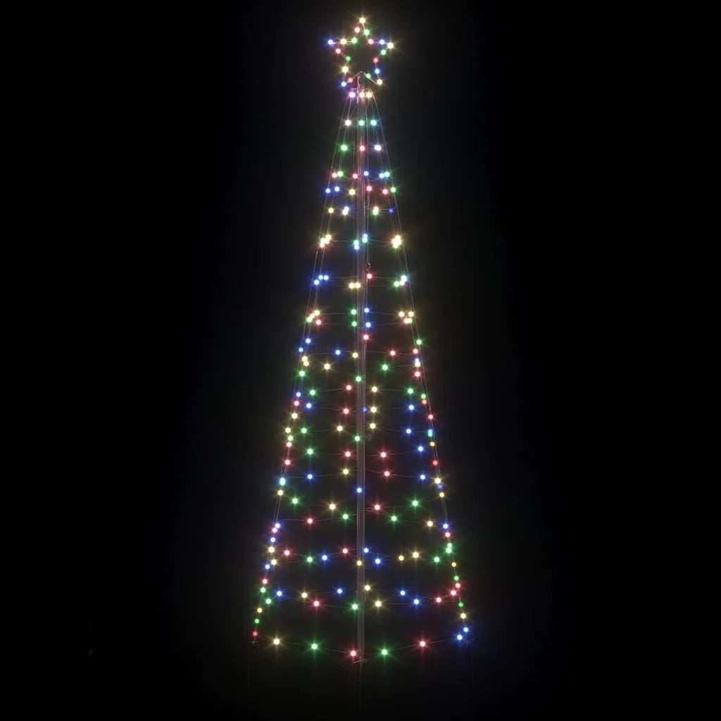 Albero di Natale LED con picchetti per il terreno 250 cm Ferro