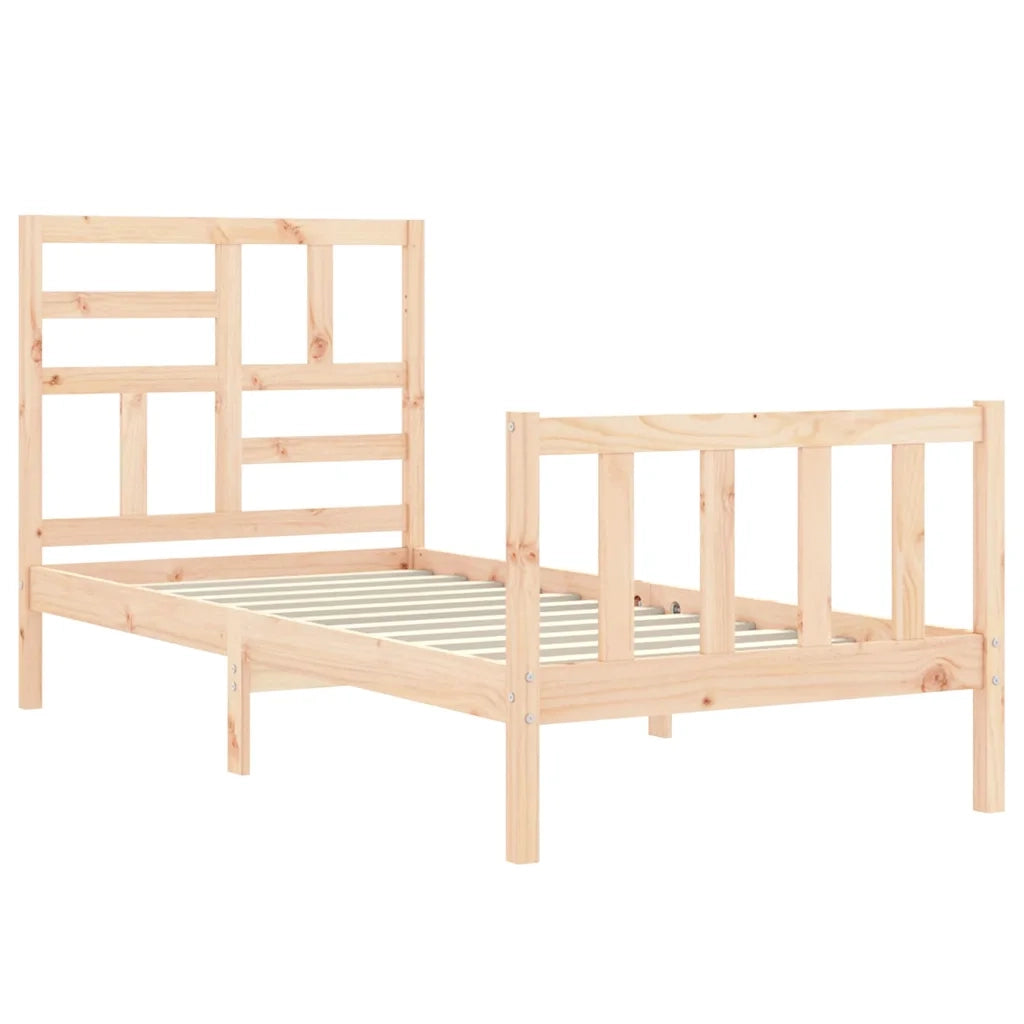 Giroletto senza Materasso-Struttura Letto 100x200 cm in Legno Massello di Pino 843874