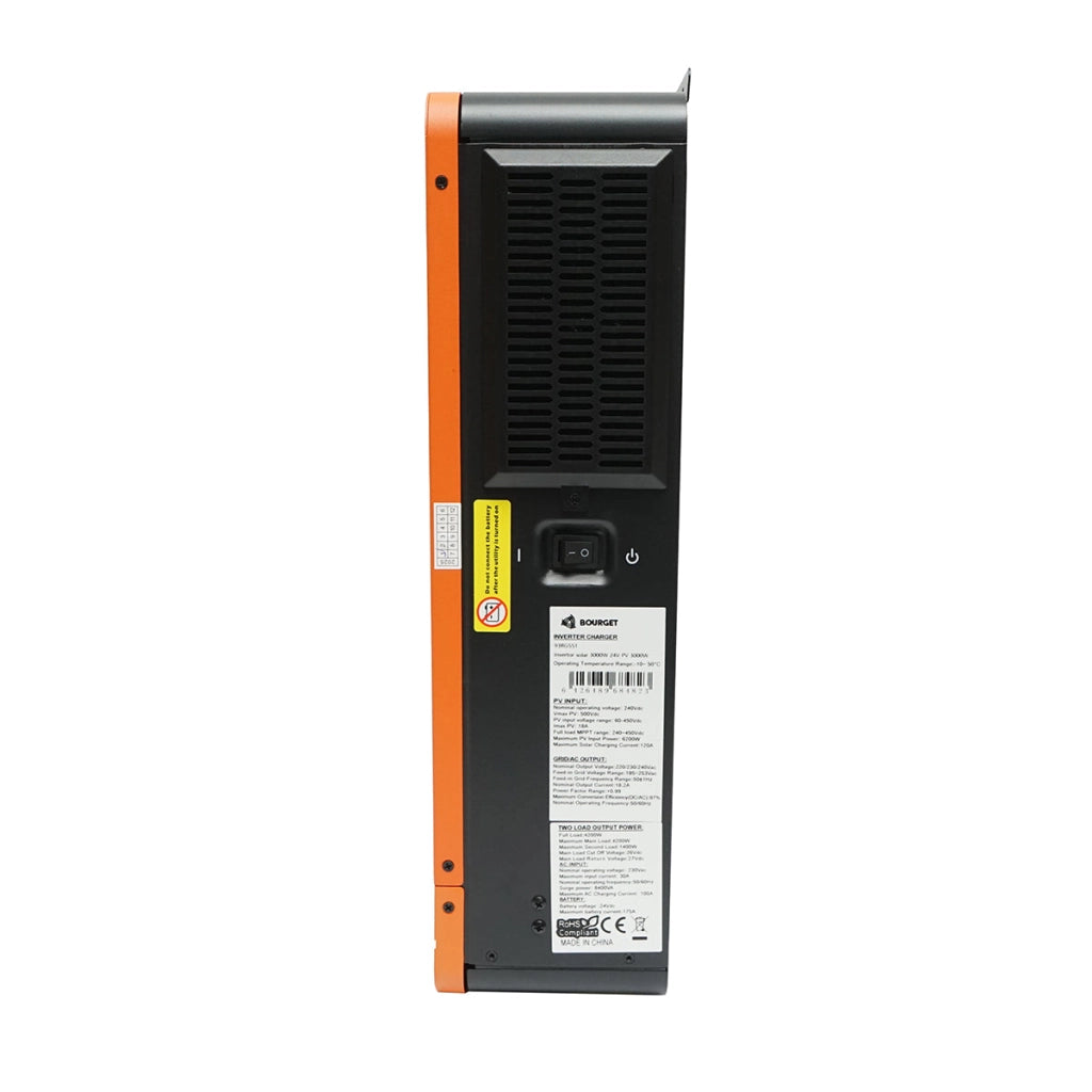 Inverter solare ibrido 3,0 KW, 24 V, 120 A MPPT, monofase, ON/OFF-GRID, EVO-4200 Bourget