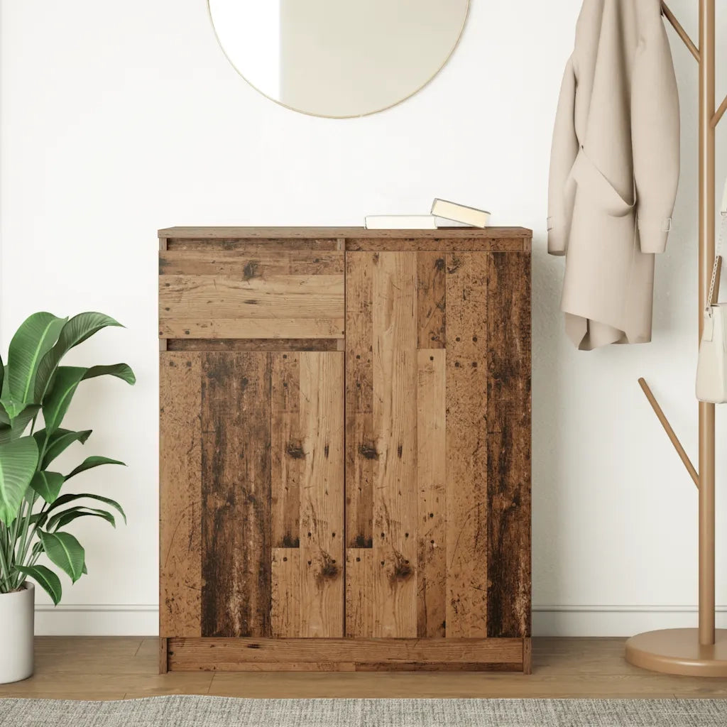 Credenza | Madia | Buffet da pranzo | Armadio da pranzo con Cassetto Legno Antico 71x35x84 cm in Truciolato