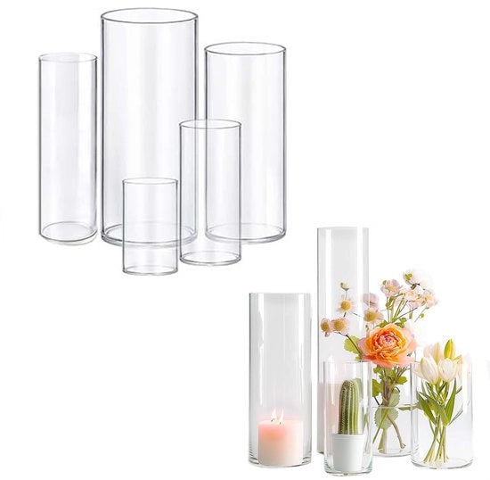 Vaso in Vetro - Vetro di Alta Qualità - Versatile - 1 pezzo