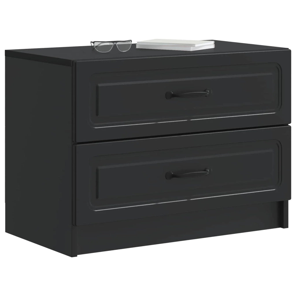 Armadio da Notte Nero 62 x 34,5 x 44,5 cm Legno ingegnerizzato 895696
