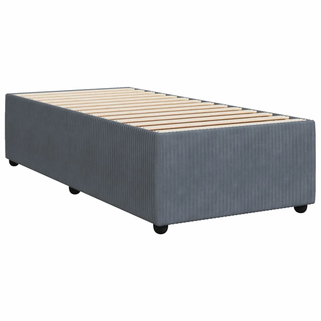 Letto box spring con materasso Grigio Scuro 90 x 200 cm Velluto 3454524