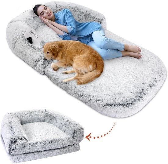 Hosenapoletto per cani Gigante 180x115x25cm - Opvouabile - Piuma morbida in plastica - Antiscivolo - Sacca impermeabile - Alta densità spugna - Hosenapoletto per cani