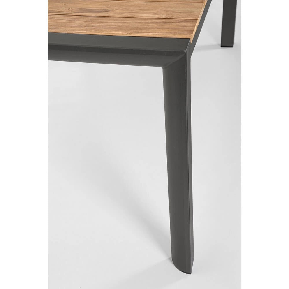 Tavolo da Giardino in Alluminio e Teak 180x90 cm - HIGHLANDER