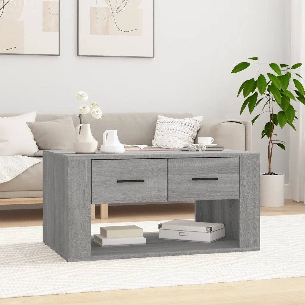 Tavolino da Salotto Grigio Sonoma 80x50x40 cm Legno Multistrato
