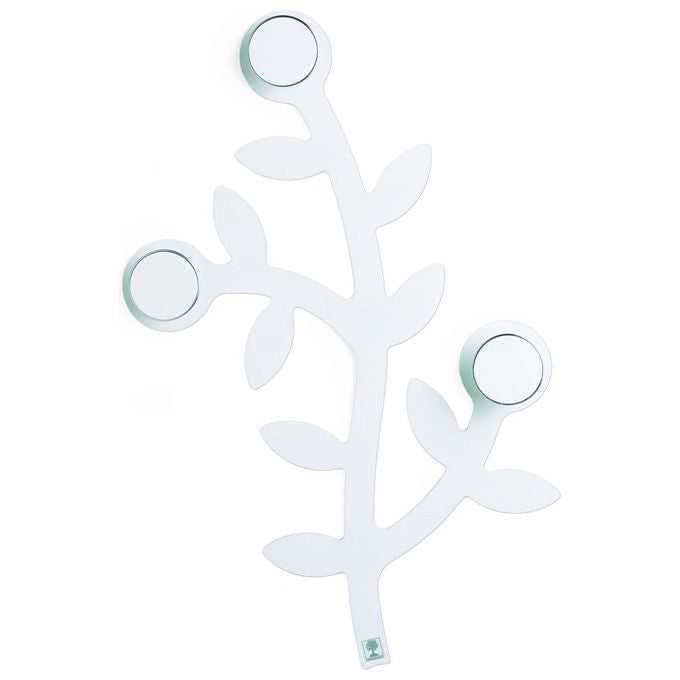 Foppapedretti 9900407210 Appendialbero Appendiabiti da Parete Modulare 3 Ganci in MDF e Plastica colore Bianco