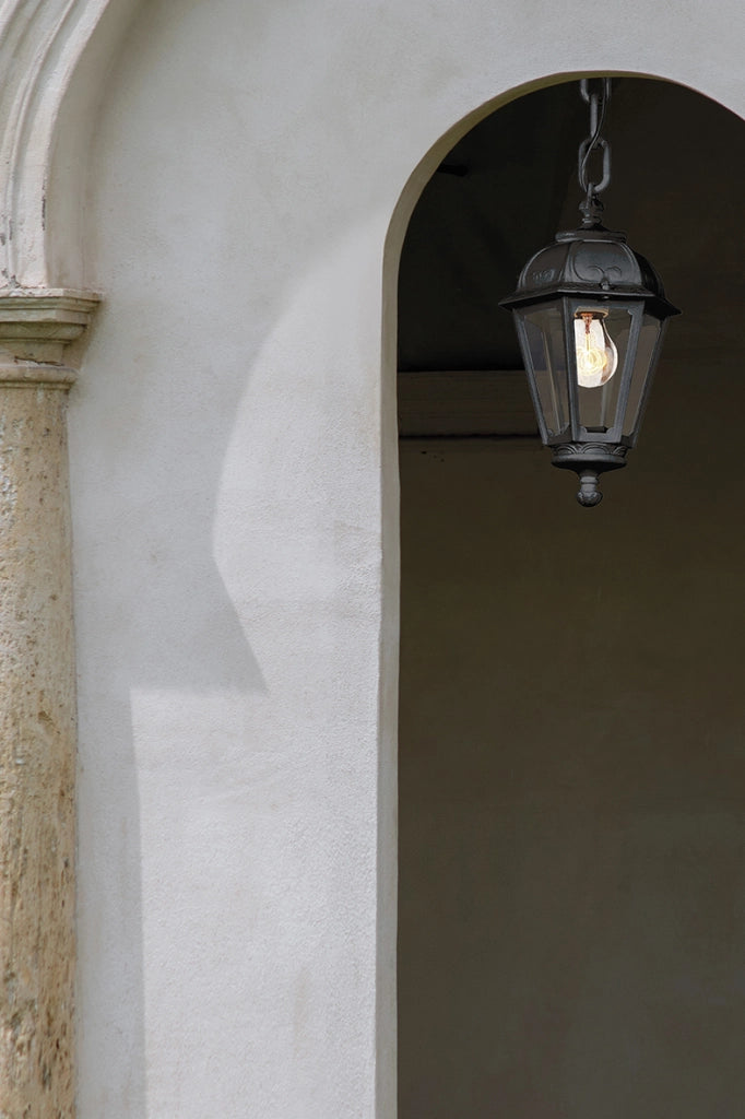 Lampada da Terra CHRIS Bollard 186cm in Policarbonato Nero, Attacco E27 IP44, Resistente Raggi UV, Ruggine e Corrosione - Rossini Group