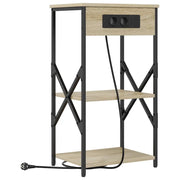 Comodino | Armadio da Notte | Mobiletto da notte con lo scaffale Rovere Sonoma 41 x 31 x 76 cm