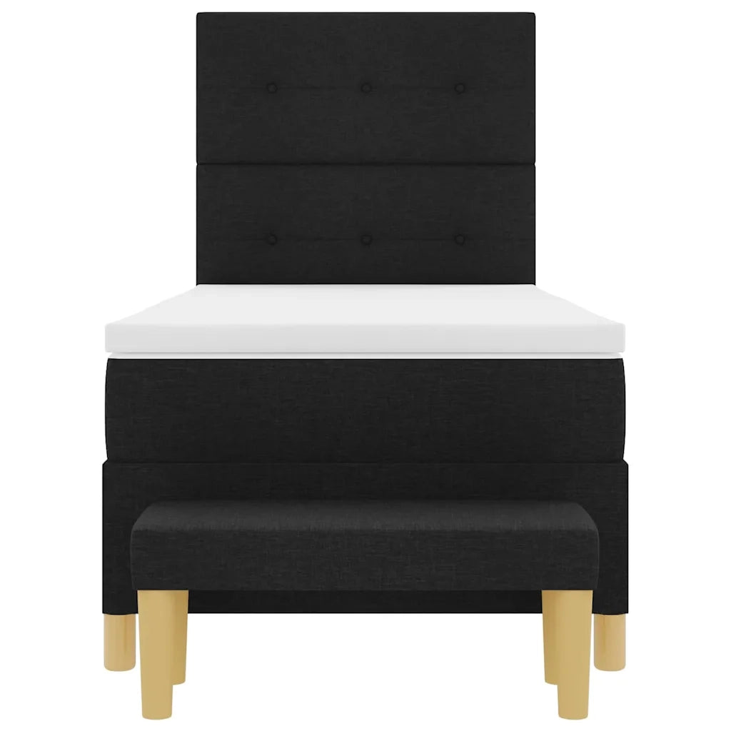 Letto a molle con cuscino Nero 200 x 100 cm Tessuto 3344277
