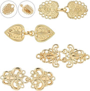 4 pezzi di clips per sciarpe vintage - Clip per giacca in metallo intrecciato - Pin per sciarpa per ridurre la collo - Clips per sciarpa per collo per abbigliamento per donne e ragazze