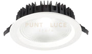 GFA860C- FARETTO DA INCASSO TONDO BIANCO LED 3000K 1280LM 16W D.14,5CM ALLUMINIO E VETRO