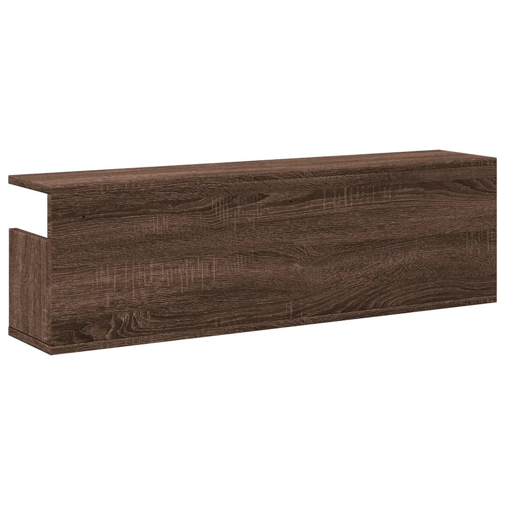 vidaXL Mobile a Parete 100x20x30cm Rovere Marrone in Legno Multistrato
