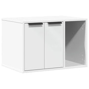Mobiletto per lettiera per gatti in legno ingegnerizzato bianco 02_0043312