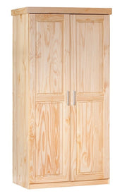 ARMADIO LEON 2 ANTE 95x55x190H PINO MASSELLO FINITURA NATURALE INTER LINK
