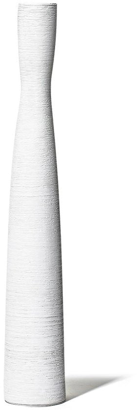 Vaso Ceramico Sottile e Elegante - Decorazione Moderna - Bianco - Ideale per la Sala da Pranzo - Per Arrangiamenti di Fiori - Adatto per Ufficio e Casa