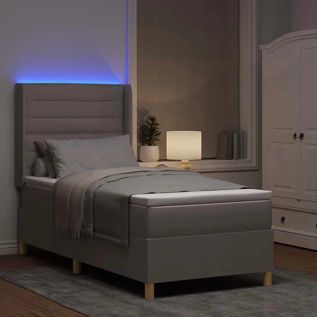 Letto a molle con strisce LED Talpa 100 x 200 cm Tessuto 3343620