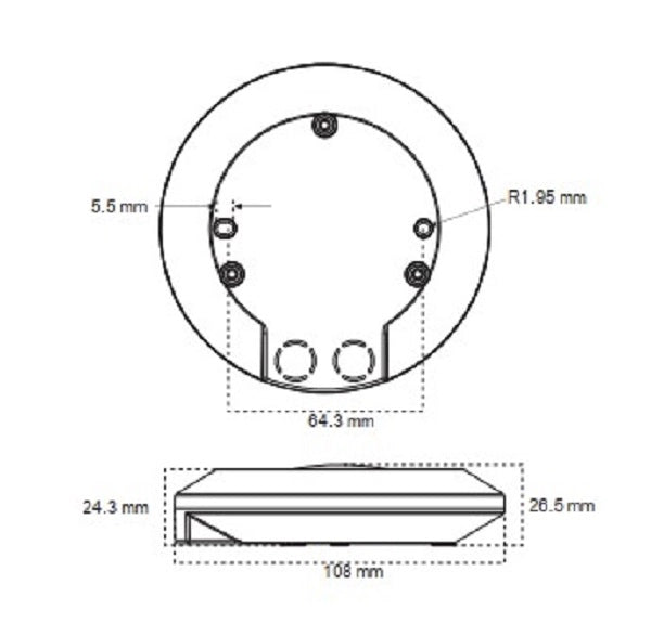 Sensore microonde movimento crepuscolare soffitto Polux ES-M15B