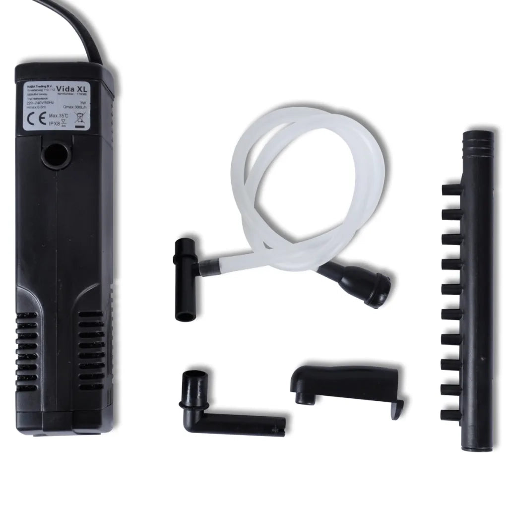 Filtro Pompa per acquario a carbone attivo 300L/h 170086