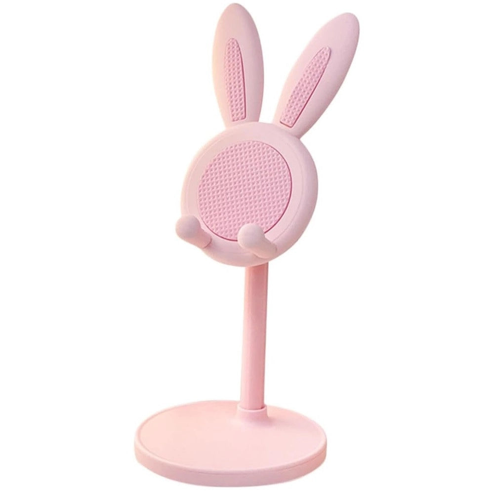 Trade Shop - Supporto Per Telefono Cellulare Forma Di Coniglietto Treppiede Portatile In Plastica -
