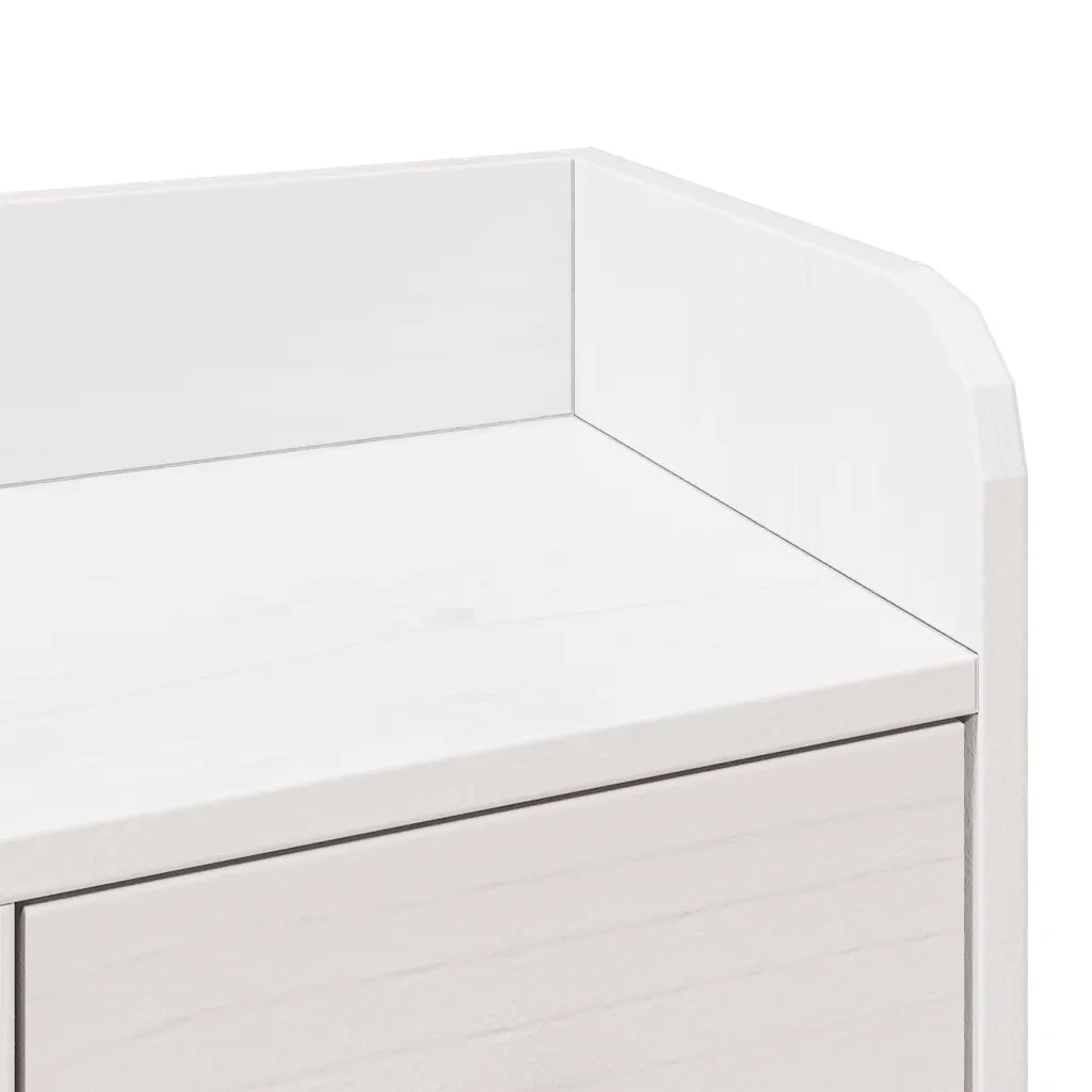 Letto Libreria senza Materasso Bianco 135x190 cm Legno di Pino