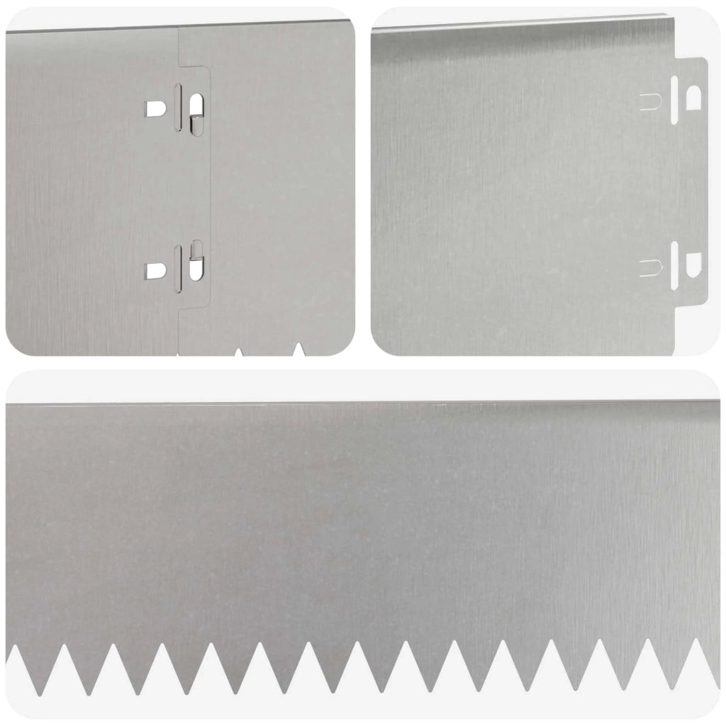 Bordura per Prato 10 pcs 103 x 15 cm Acciaio Argento 8008362