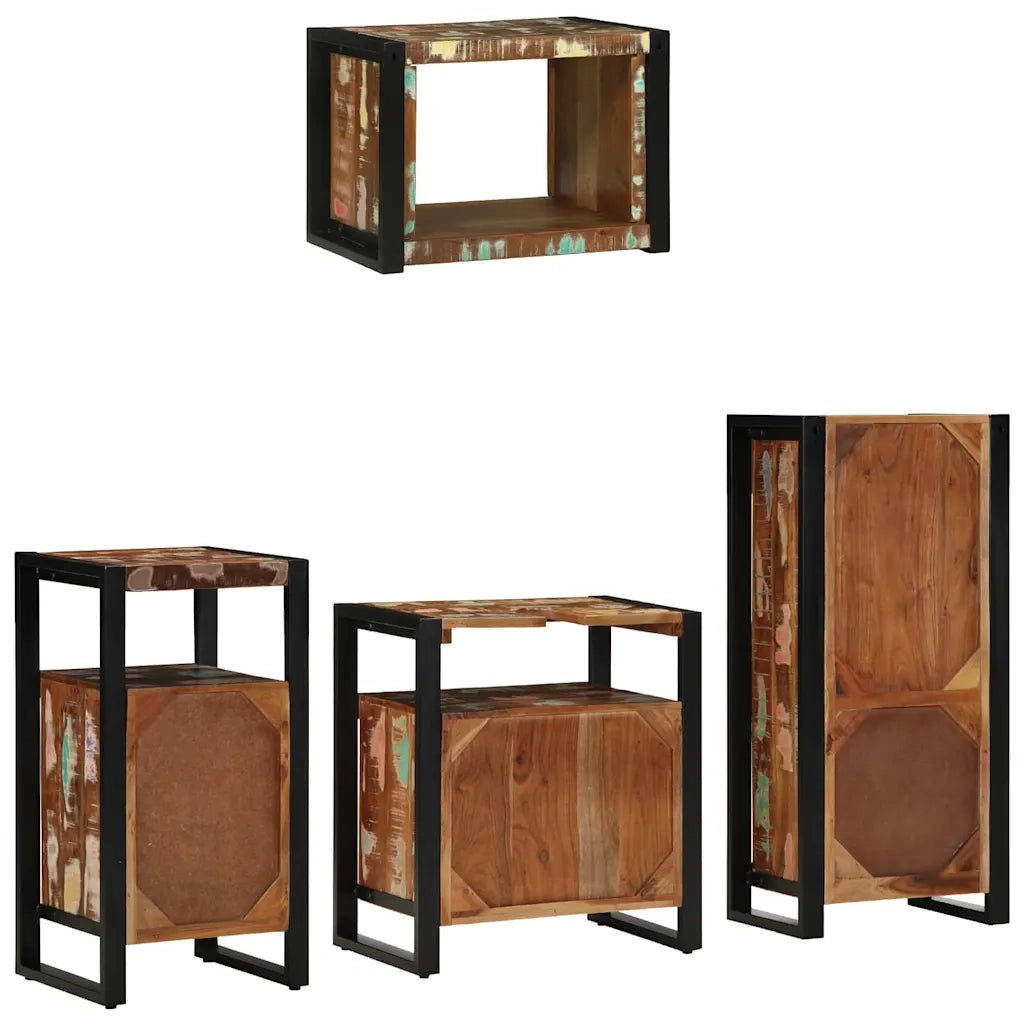Set di mobili per il bagno 4 pcs Legno Recuperato Massello 3305663