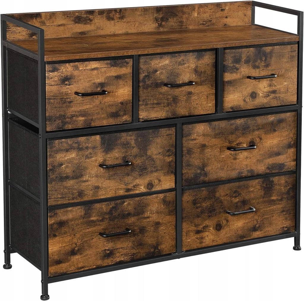 Cassettiera industriale Valora in stile loft, marrone rustico | contenitore