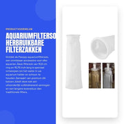 Filtro per acquario - Sacchi di filtro riciclabili - Potere di blocco sporco elevato - Diametro di 10,5 cm - Sostanzialmente duraturo e efficace - Adatto per acquari...