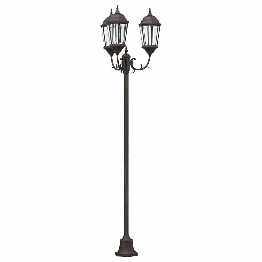 Lampada da giardino per esterni dal design vintage illuminazione efficiente 57 x 49 x 241 cm alluminio bronzo 02_0058415