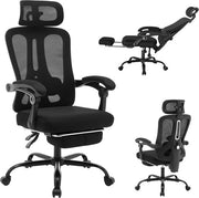Sedia ufficio ergonomico - Supporto lombare regolabile - Sedia girevole - Schermo in rete - Schienale alto