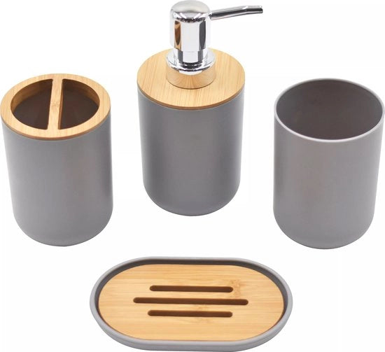 Kit di installazione bagno 4 pezzi con pompa di scarico grigio