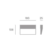 Segnapasso Rettangolare Moderno Geo Alluminio Bianco 6W Led 4000K