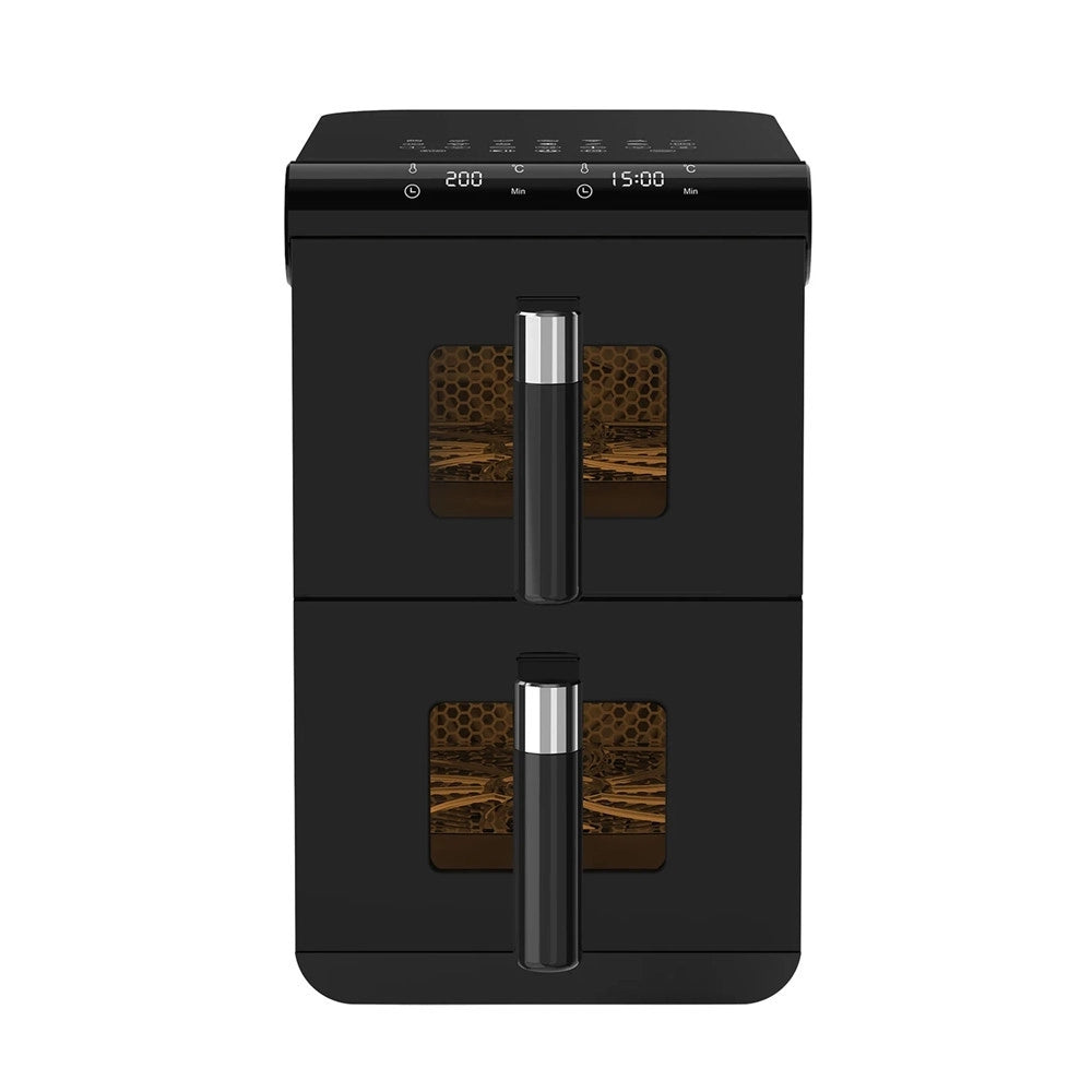 Trade Shop - Friggitrice Ad Aria Doppio Cestello Oblo' 11 Litri 2800w Con Schermo Digitale 13 Programmi -