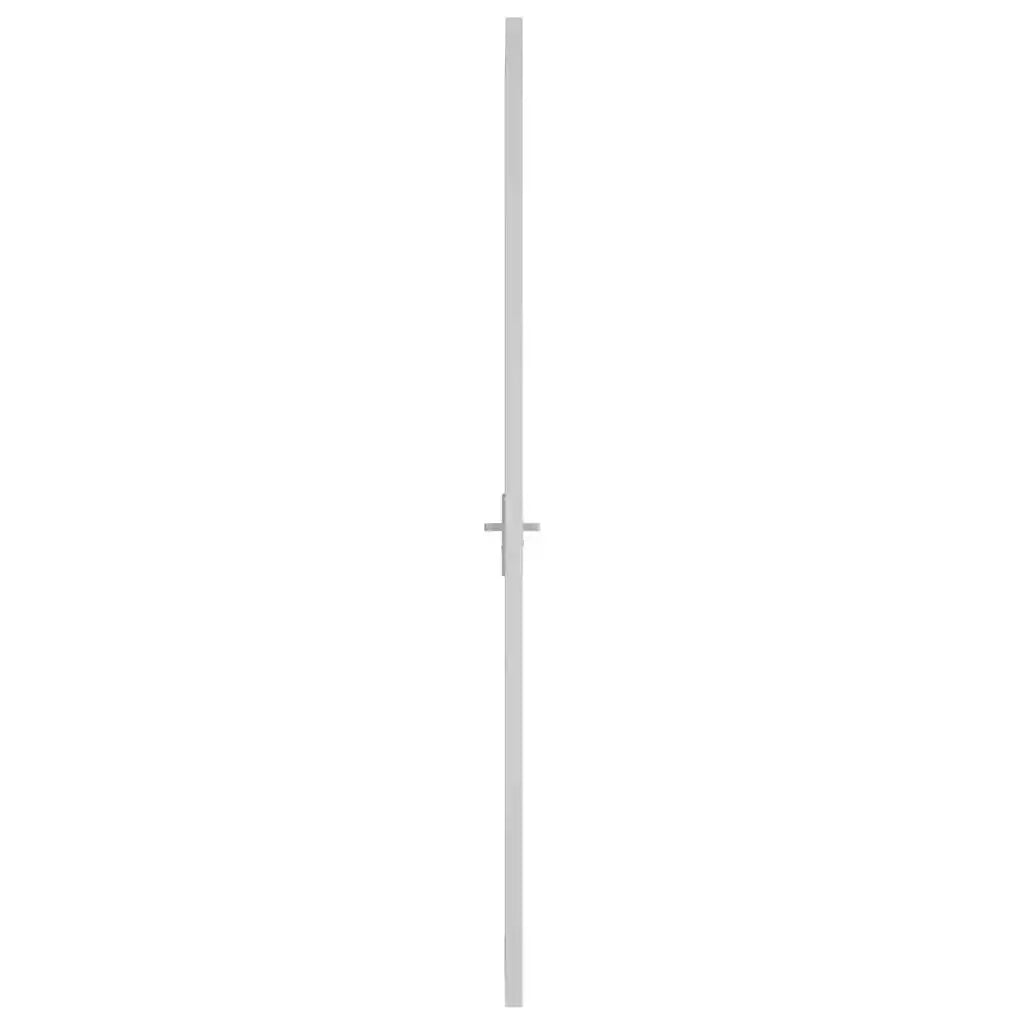 Porta Interna 76x201,5 cm Bianca in Vetro ESG e Alluminio cod mxl 71803