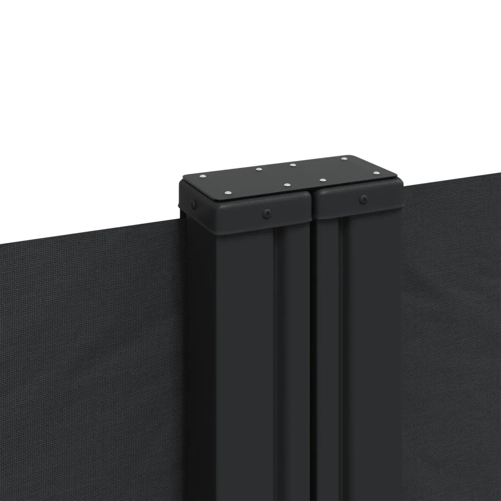 Tenda da Sole Laterale Retrattile Nera 220x600 cm