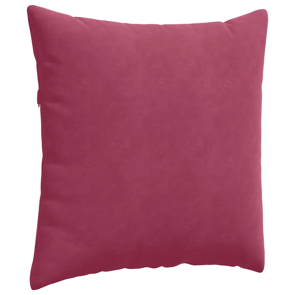 Cuscini da Divano 2 pcs Rosso Vino 80 x 80 cm Tessuto in Cords 42014062