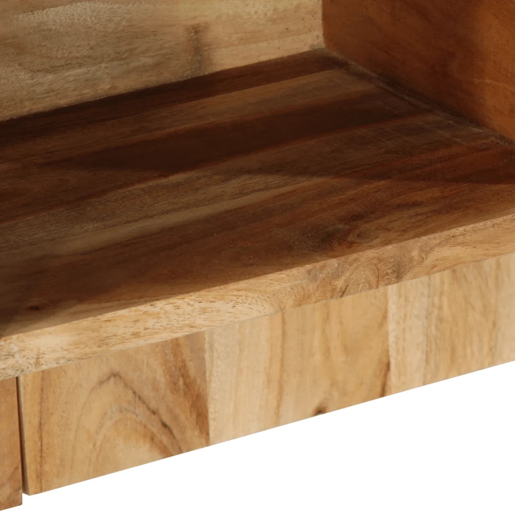 Comodino | Armadio da Notte | Mobiletto da notte 50x27x50 cm in Legno Massello di Acacia