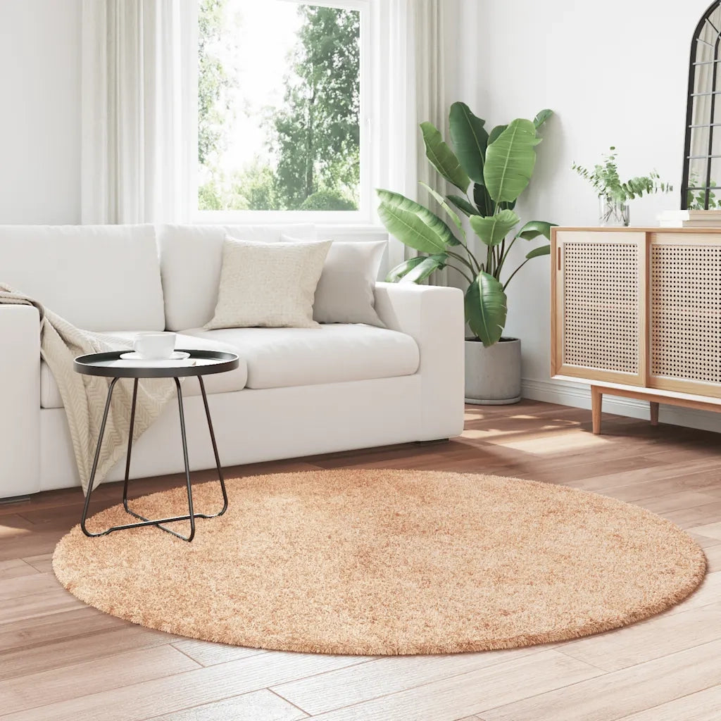 Tappeto del soggiorno | Tappeto Shaggy a Pelo Lungo NAVARRA Beige 160x160 cm poliestere