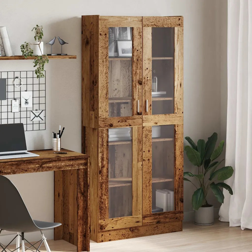 Credenza-Buffet-Armadio da cucina Legno Antico 82,5x30,5x185 cm in Truciolato 759438