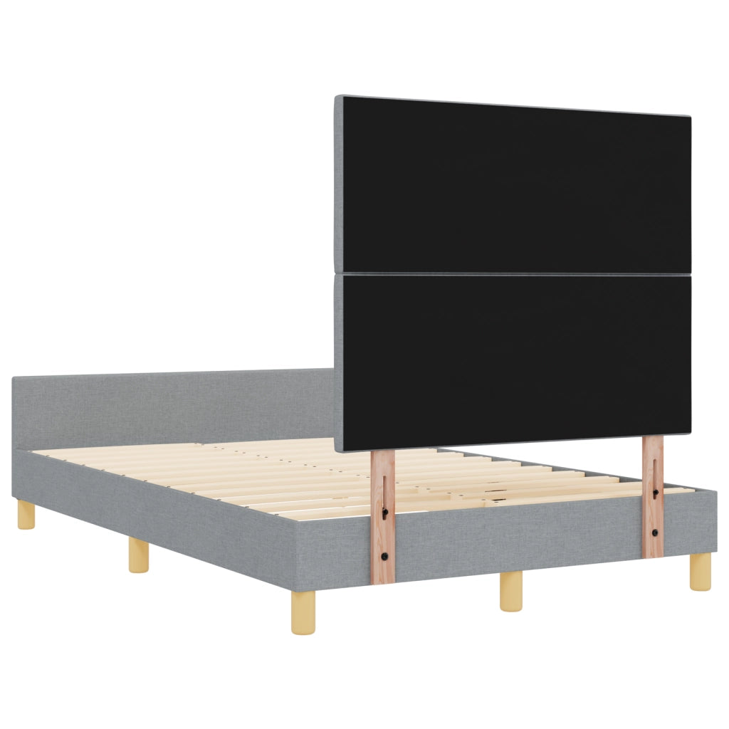 Letto in tessuto grigio chiaro  120x190 cm