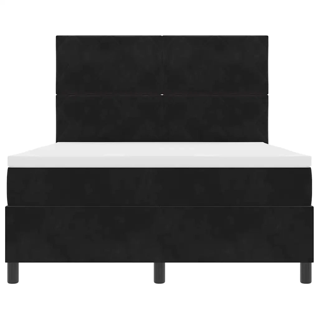 Letto a molle con materasso Nero 160 x 200 cm Tessuto 3339910
