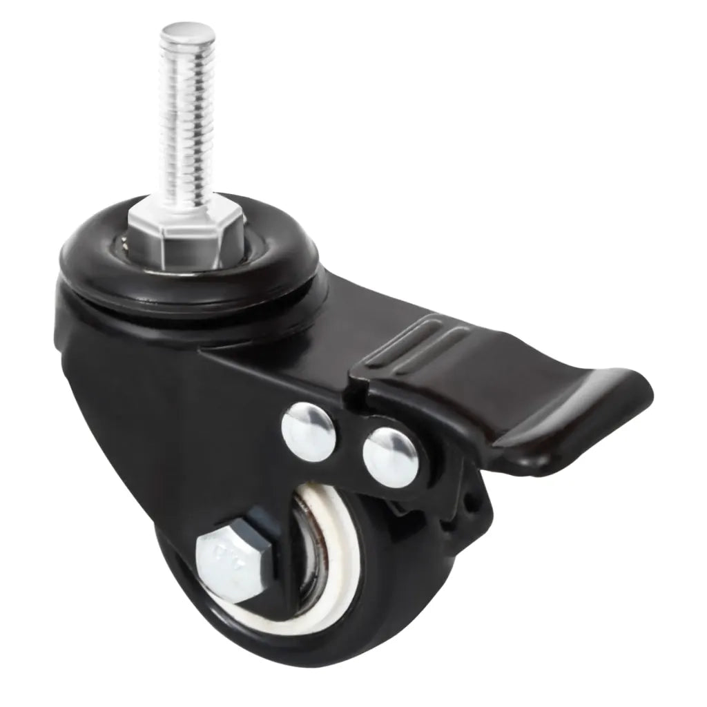 Ruote per Fioriera 4 pz-Ruote per Supporto per Piante Nere 8x3,5x8 cm Ferro