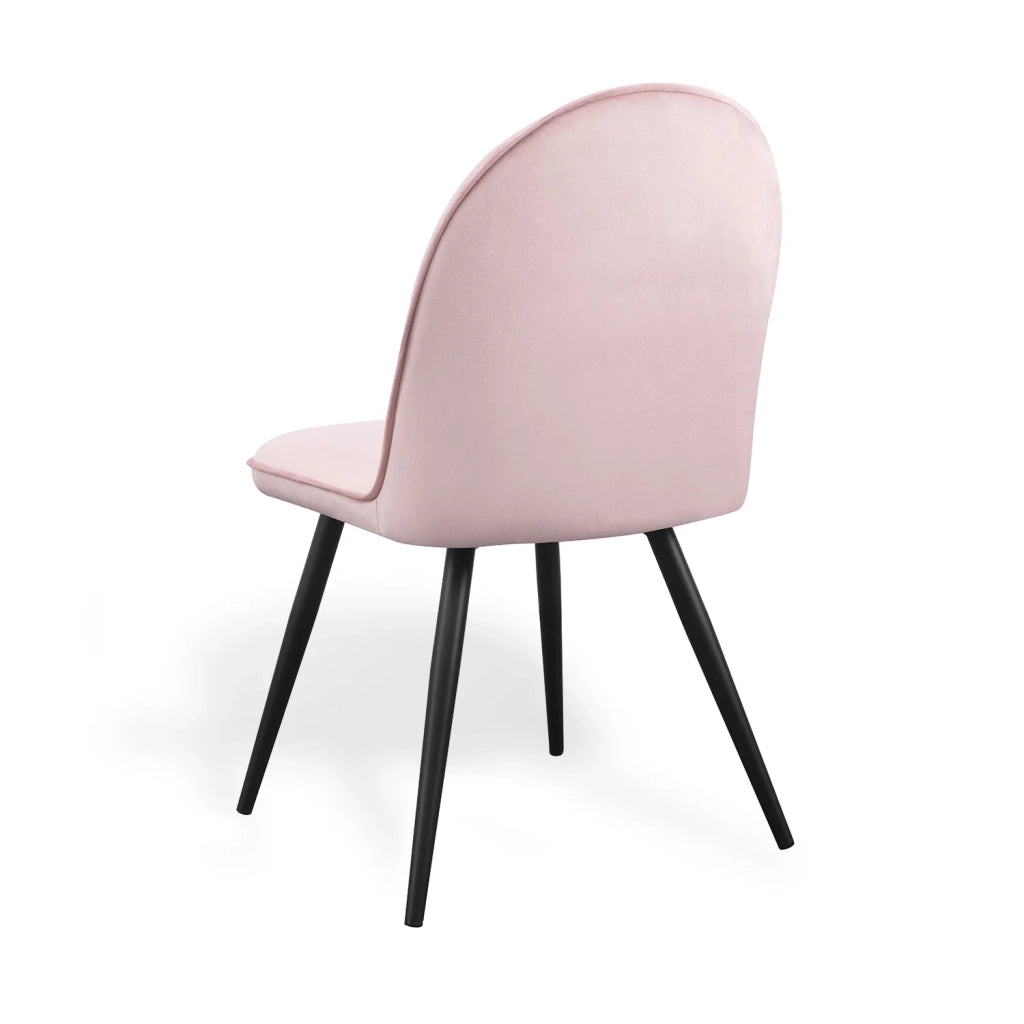 LÚZETE - SEDIA HADLEY IN VELLUTO ROSA